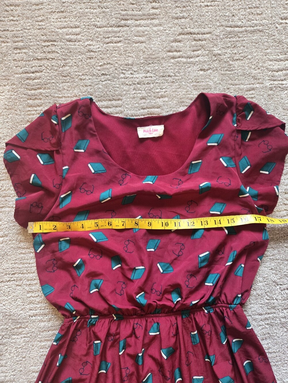 ModCloth Oh My Gosh A Line Book Print Dress Size L - Picture 8 of 10